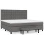 Box spring bed with gray synthetic leather mattress 200x200 cm by , Beds and slatted bases - Ref: Foro24-3137687, Price: 775,...