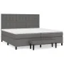 Box spring bed with gray synthetic leather mattress 200x200 cm by , Beds and slatted bases - Ref: Foro24-3137687, Price: 788,...