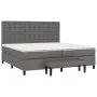 Box spring bed with gray synthetic leather mattress 200x200 cm by , Beds and slatted bases - Ref: Foro24-3137687, Price: 788,...