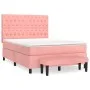 Box spring bed with pink velvet mattress 140x190 cm by , Beds and slatted bases - Ref: Foro24-3138024, Price: 582,87 €, Disco...