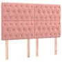 Box spring bed with pink velvet mattress 140x190 cm by , Beds and slatted bases - Ref: Foro24-3138024, Price: 582,87 €, Disco...