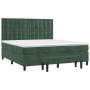 Cama box spring con colchón terciopelo verde oscuro 180x200 cm de , Camas y somieres - Ref: Foro24-3138100, Precio: 680,85 €,...