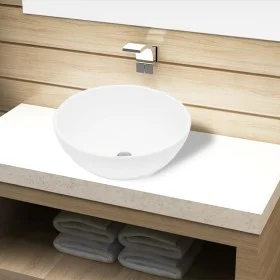 Rundes Keramik-Waschbecken weiß von vidaXL, Sinkt - Ref: Foro24-141928, Preis: 49,55 €, Rabatt: %