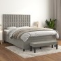 Boxspringbett mit hellgrauer Samtmatratze 140x200 cm von , Betten und Lattenroste - Ref: Foro24-3138085, Preis: 541,67 €, Rab...