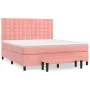 Box spring bed with pink velvet mattress 180x200 cm by , Beds and slatted bases - Ref: Foro24-3138102, Price: 596,40 €, Disco...
