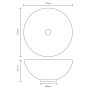 Rundes Keramik-Waschbecken weiß von vidaXL, Sinkt - Ref: Foro24-141928, Preis: 50,42 €, Rabatt: %