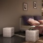 Taburetes cubo blancos de vidaXL, Mesitas de noche - Ref: Foro24-60739, Precio: 74,19 €, Descuento: %