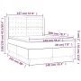 Box spring bed with mattress and LED dark green velvet 140x200cm by , Beds and slatted bases - Ref: Foro24-3139808, Price: 53...