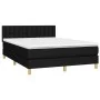 Box spring bed with black fabric mattress 140x200 cm by , Beds and slatted bases - Ref: Foro24-3140939, Price: 446,37 €, Disc...
