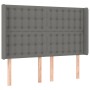 Cama box spring colchón y luces LED tela gris oscuro 140x200 cm de , Camas y somieres - Ref: Foro24-3138638, Precio: 522,77 €...