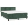Box spring bed with dark green velvet mattress 140x200 cm by , Beds and slatted bases - Ref: Foro24-3141548, Price: 439,87 €,...