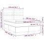 Box spring bed with dark gray fabric mattress 140x200 cm by , Beds and slatted bases - Ref: Foro24-3142098, Price: 494,68 €, ...
