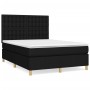 Box spring bed with black fabric mattress 140x200 cm by , Beds and slatted bases - Ref: Foro24-3142659, Price: 507,86 €, Disc...