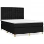 Box spring bed with black fabric mattress 140x200 cm by , Beds and slatted bases - Ref: Foro24-3142659, Price: 506,75 €, Disc...