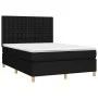 Box spring bed with black fabric mattress 140x200 cm by , Beds and slatted bases - Ref: Foro24-3142659, Price: 506,75 €, Disc...