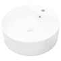 Ceramic washbasin with round white faucet/drain hole by vidaXL, Sinks - Ref: Foro24-141938, Price: 70,87 €, Discount: %