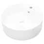 Keramikwaschbecken mit rundem weißem Wasserhahn/Ablaufloch von vidaXL, Sinkt - Ref: Foro24-141938, Preis: 69,88 €, Rabatt: %