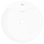 Ceramic washbasin with round white faucet/drain hole by vidaXL, Sinks - Ref: Foro24-141938, Price: 70,87 €, Discount: %