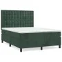 Box spring bed with dark green velvet mattress 140x200 cm by , Beds and slatted bases - Ref: Foro24-3143268, Price: 506,99 €,...