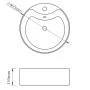 Lavabo de cerámica con agujero para grifo/desagüe blanco redondo de vidaXL, Lavabos - Ref: Foro24-141938, Precio: 69,70 €, De...