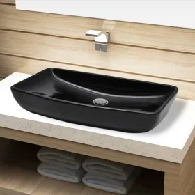 Rectangular black ceramic sink by vidaXL, Sinks - Ref: Foro24-141923, Price: 96,28 €, Discount: %