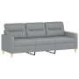 3-seater sofa with light gray fabric cushions, 180 cm by , Sofas - Ref: Foro24-3200829, Price: 282,63 €, Discount: %