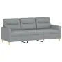 3-seater sofa with light gray fabric cushions, 180 cm by , Sofas - Ref: Foro24-3200829, Price: 278,72 €, Discount: %