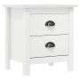 Mesita de noche Hill madera maciza de pino blanco 46x35x49,5 cm de vidaXL, Mesitas de noche - Ref: Foro24-288908, Precio: 103...