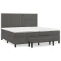 Box spring bed with dark gray velvet mattress 200x200 cm by , Beds and slatted bases - Ref: Foro24-3137804, Price: 670,57 €, ...