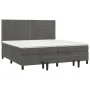Box spring bed with dark gray velvet mattress 200x200 cm by , Beds and slatted bases - Ref: Foro24-3137804, Price: 670,57 €, ...