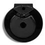 Lavabo redondo de cerámica con orificio de grifo/desagüe negr de vidaXL, Lavabos - Ref: Foro24-141943, Precio: 306,87 €, Desc...