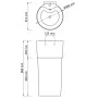 Lavabo redondo de cerámica con orificio de grifo/desagüe negr de vidaXL, Lavabos - Ref: Foro24-141943, Precio: 306,87 €, Desc...