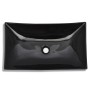 Black rectangular ceramic washbasin by vidaXL, Sinks - Ref: Foro24-141926, Price: 91,10 €, Discount: %