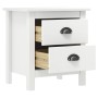 Hill Nachttisch aus massivem weißem Kiefernholz 46x35x49,5 cm von vidaXL, Nachttische - Ref: Foro24-288908, Preis: 104,12 €, ...