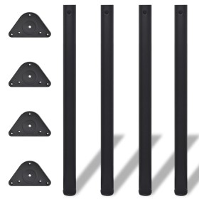 Adjustable table legs in 4 heights black 870 mm by vidaXL, Table legs - Ref: Foro24-242149, Price: 51,16 €, Discount: %