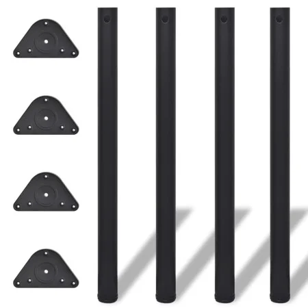 Patas de mesa ajustables en 4 alturas negro 870 mm de vidaXL, Patas para mesas - Ref: Foro24-242149, Precio: 56,52 €, Descuen...