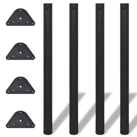 Tischbeine in 4 Höhen verstellbar schwarz 870 mm von vidaXL, Tischbeine - Ref: Foro24-242149, Preis: 51,16 €, Rabatt: %
