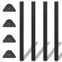 Adjustable table legs in 4 heights black 870 mm by vidaXL, Table legs - Ref: Foro24-242149, Price: 56,47 €, Discount: %
