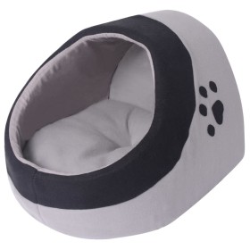 Cama cubo para gatos tamaño M gris y negra