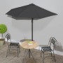 Semicircular balcony umbrella with gray aluminum pole 270x144 cm by , Umbrellas - Ref: Foro24-44589, Price: 62,58 €, Discount: %