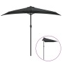 Semicircular balcony umbrella with gray aluminum pole 270x144 cm by , Umbrellas - Ref: Foro24-44589, Price: 62,58 €, Discount: %