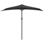 Semicircular balcony umbrella with gray aluminum pole 270x144 cm by , Umbrellas - Ref: Foro24-44589, Price: 62,58 €, Discount: %