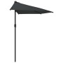 Semicircular balcony umbrella with gray aluminum pole 270x144 cm by , Umbrellas - Ref: Foro24-44589, Price: 62,58 €, Discount: %