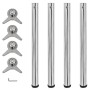 4 höhenverstellbare Tischbeine 710 mm in Chromfarbe von vidaXL, Tischbeine - Ref: Foro24-242133, Preis: 59,22 €, Rabatt: %