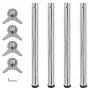 4 Patas de mesa ajustables en alturas 710 mm color cromo de vidaXL, Patas para mesas - Ref: Foro24-242133, Precio: 53,57 €, D...