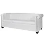 Chesterfield 3-Sitzer-Sofa aus weißem Kunstleder von vidaXL, Sofas - Ref: Foro24-242372, Preis: 474,60 €, Rabatt: %