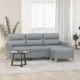 3-Sitzer-Sofa mit hellgrauem Stoffhocker 180 cm von , Sofas - Ref: Foro24-3201073, Preis: 309,68 €, Rabatt: %