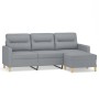 3-seater sofa with light gray fabric stool 180 cm by , Sofas - Ref: Foro24-3201073, Price: 315,08 €, Discount: %