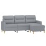 3-seater sofa with light gray fabric stool 180 cm by , Sofas - Ref: Foro24-3201073, Price: 315,08 €, Discount: %