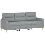 3-Sitzer-Sofa mit hellgrauem Stoffhocker 180 cm von , Sofas - Ref: Foro24-3201073, Preis: 309,68 €, Rabatt: %